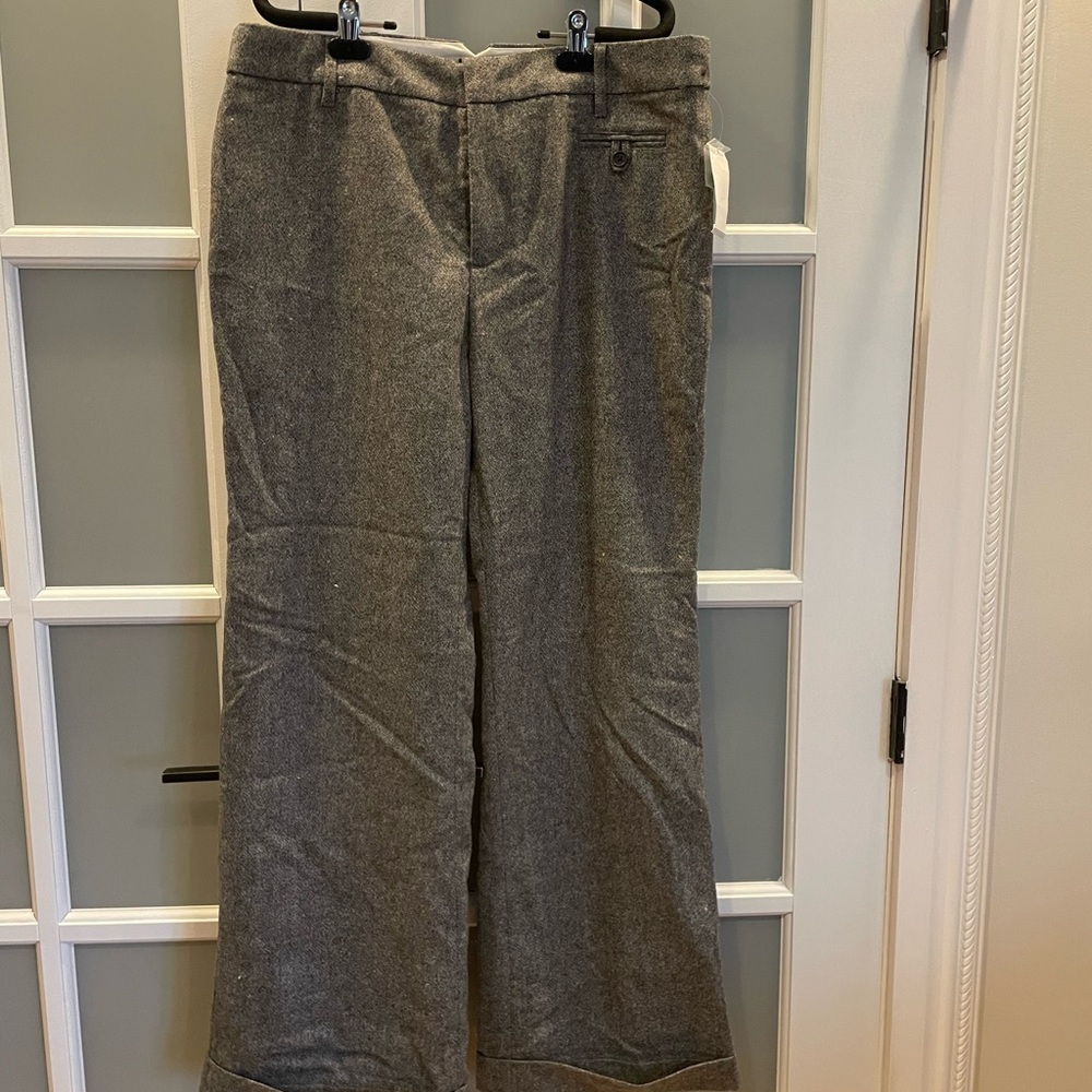 Gap Gray Wool-Blend Trousers